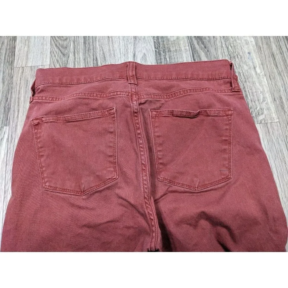 J.‎ Crew Womens Size 27 Mercantile Pockets Skinny Red Denim Jeans